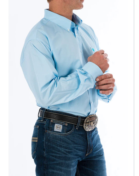 Cinch Mens Classic Fit Arena Shirt -Tencel blended-BLU