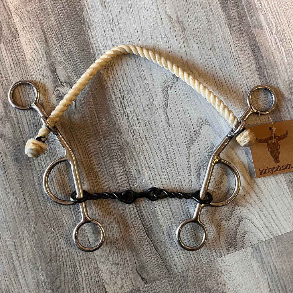 Vintage Postage Sheets Showman Stainless Steel Cowhorse Snaffle Bit - 5 Inch Shanks With Sweet Iron Mouthpiece Showman Cow Horse Snaffle Bit