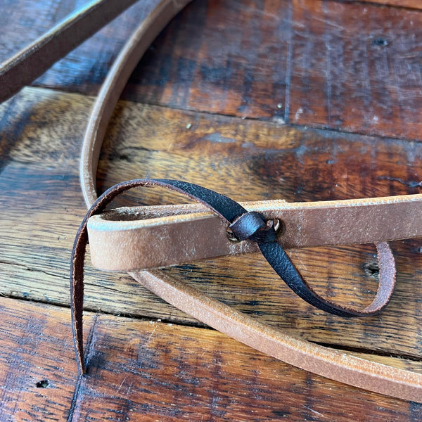 Leather Browband Bridle with Texas Ties