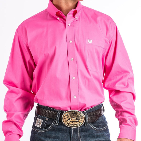 Cinch Mens Classic Fit Arena Shirt - Pink