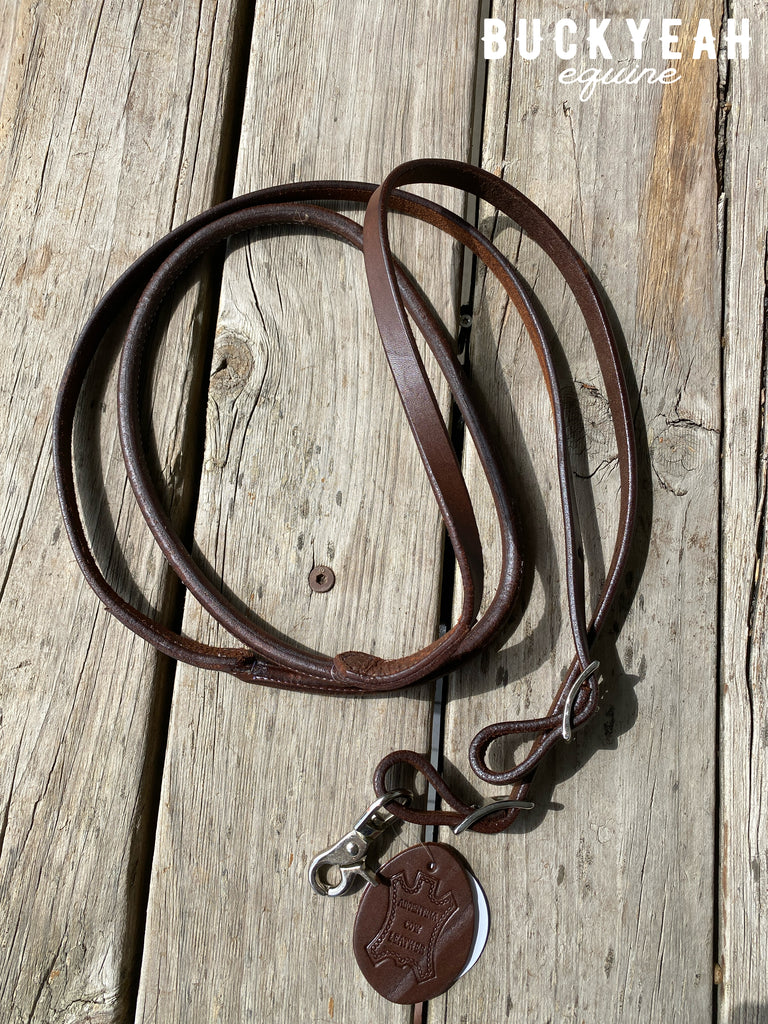 7.5ft Heavy Oiled Harness Leather Rope Reins