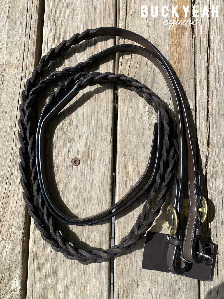 SECRET PLAIT "SPLIT" Leather Show Reins