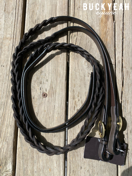 SECRET PLAIT "SPLIT" Leather Show Reins