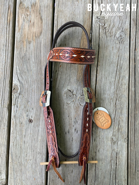 Saddle Stitch Browband Headstall