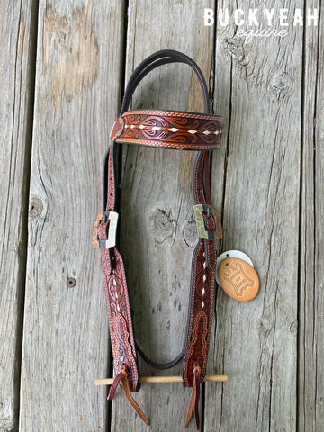 Saddle Stitch Browband Headstall