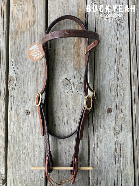 CowCreek Oiled Barbed Wire Bridle