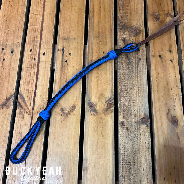 Braided Quirt with Leather Popper (Multiple Colours)