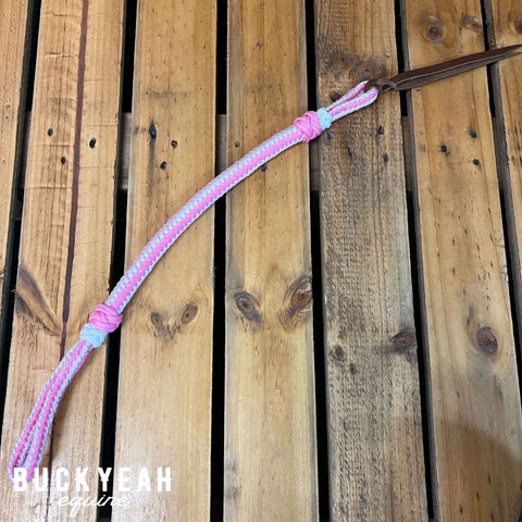 Braided Quirt with Leather Popper (Multiple Colours)