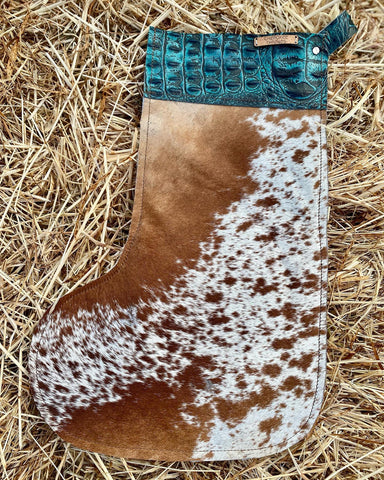 Christmas cowhide stockings