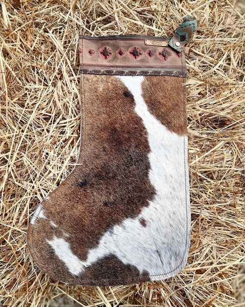 Christmas cowhide stockings