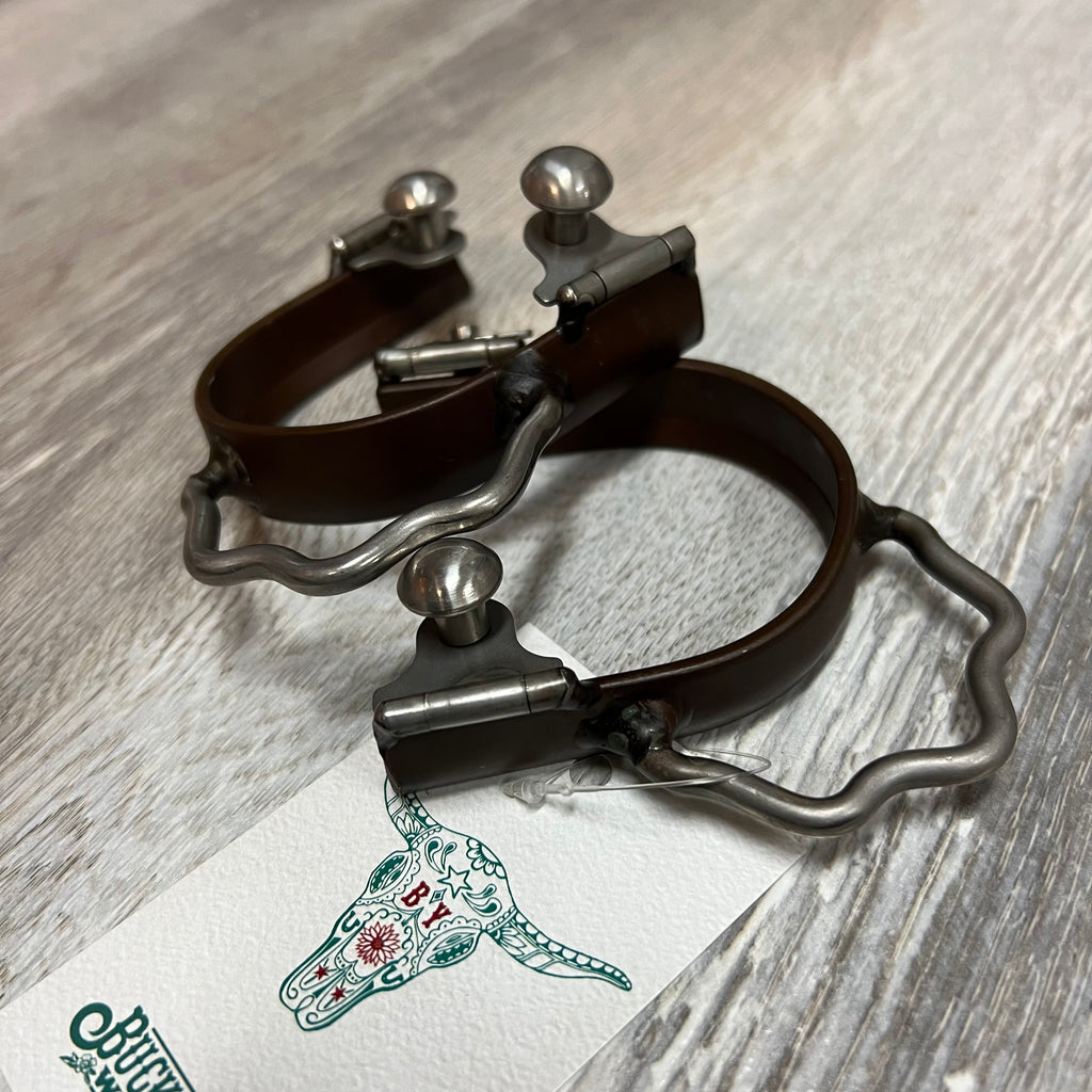 Antique Brown Youth Bumper Spurs