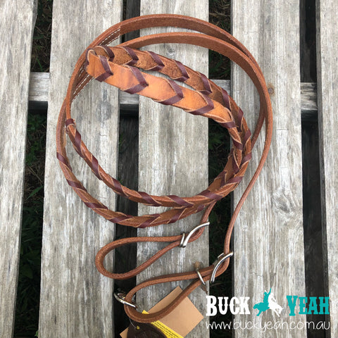 8ft Leather Braided Reins