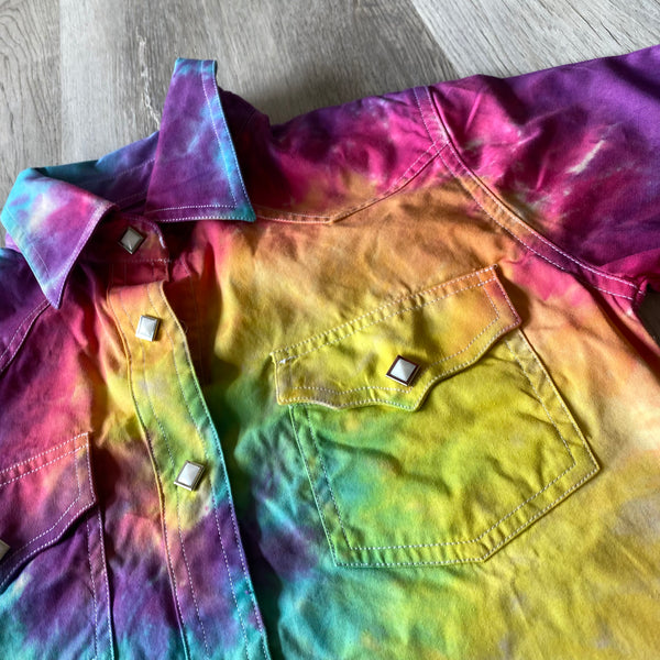 Tie Dye shirt - Kids Size 4 - Rainbow Swirl
