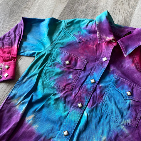 Tie Dye shirt - Kids Size 6 - Pink Purple Blue Swirl
