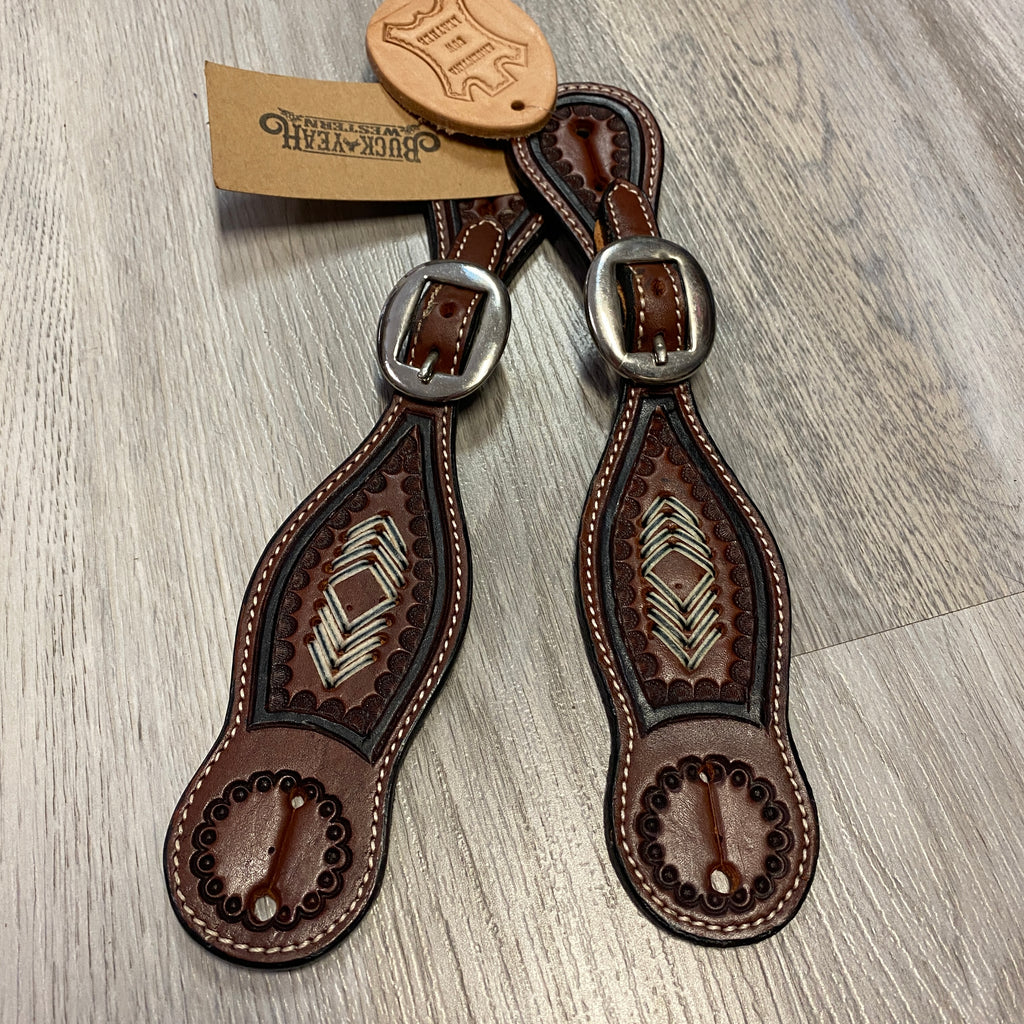 Youth Argentina Embossed Spur Straps.