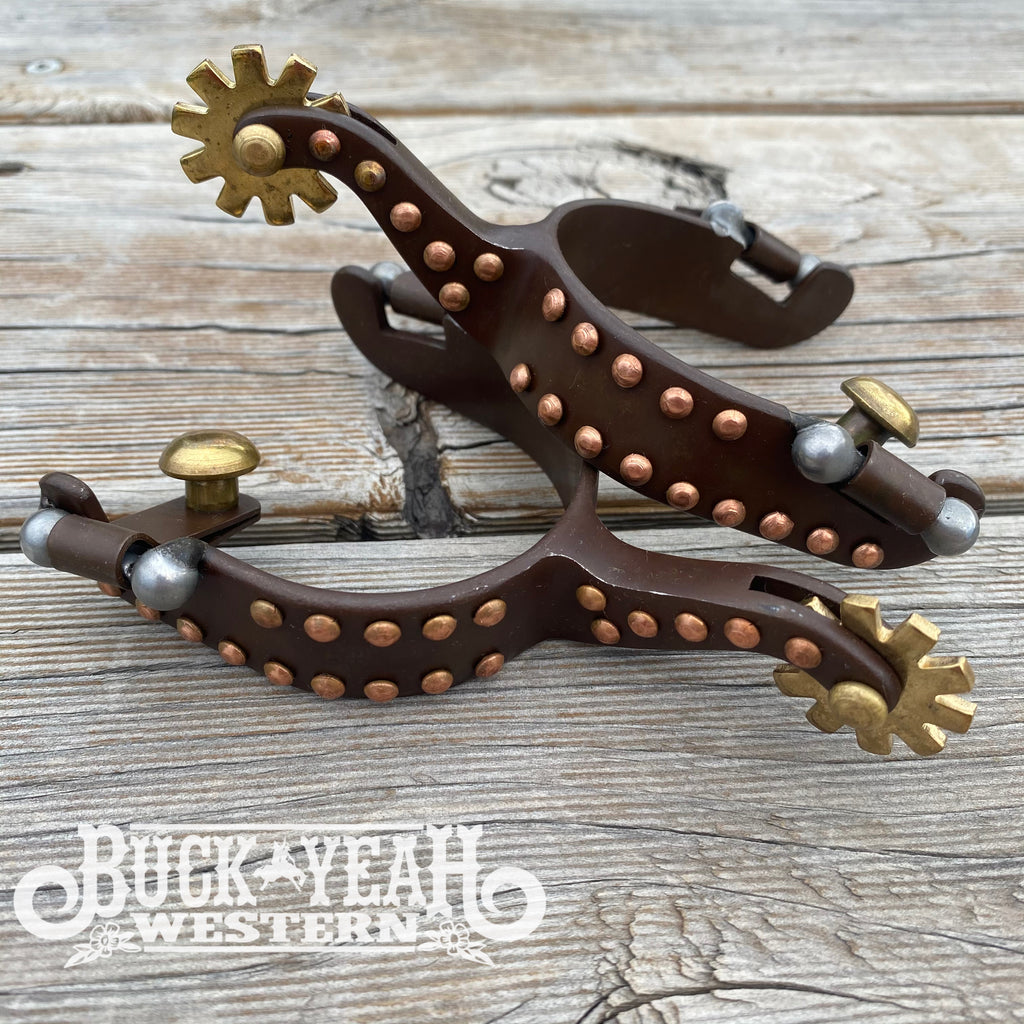 Youth Spurs with Copper Studs.